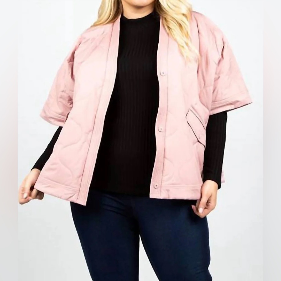 Summum Woman Padded Puffer Jacket Rose Quartz Oversized Size Large